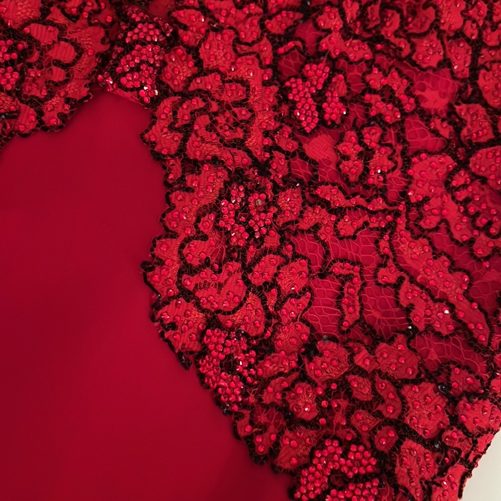 RED DRESS Prom Evening CUSTOM MADE Diane von Furstenberg, as seen on Gigi Hadid - Picture 10 of 15